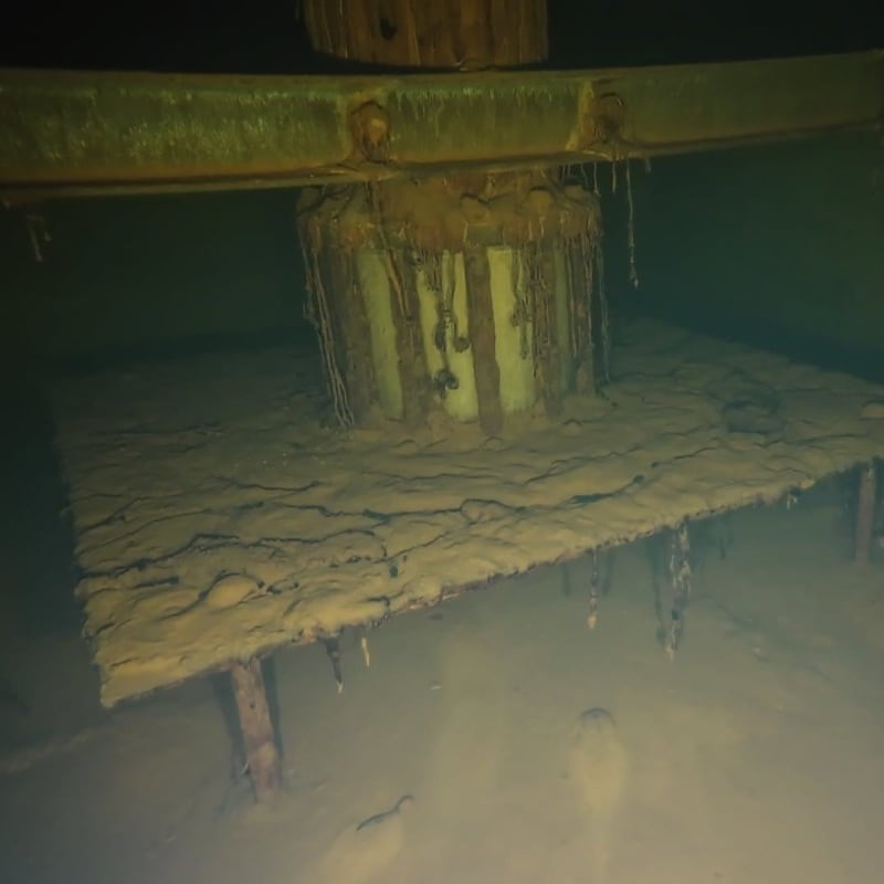 Sedimentation am Boden eines Sprinklertanks